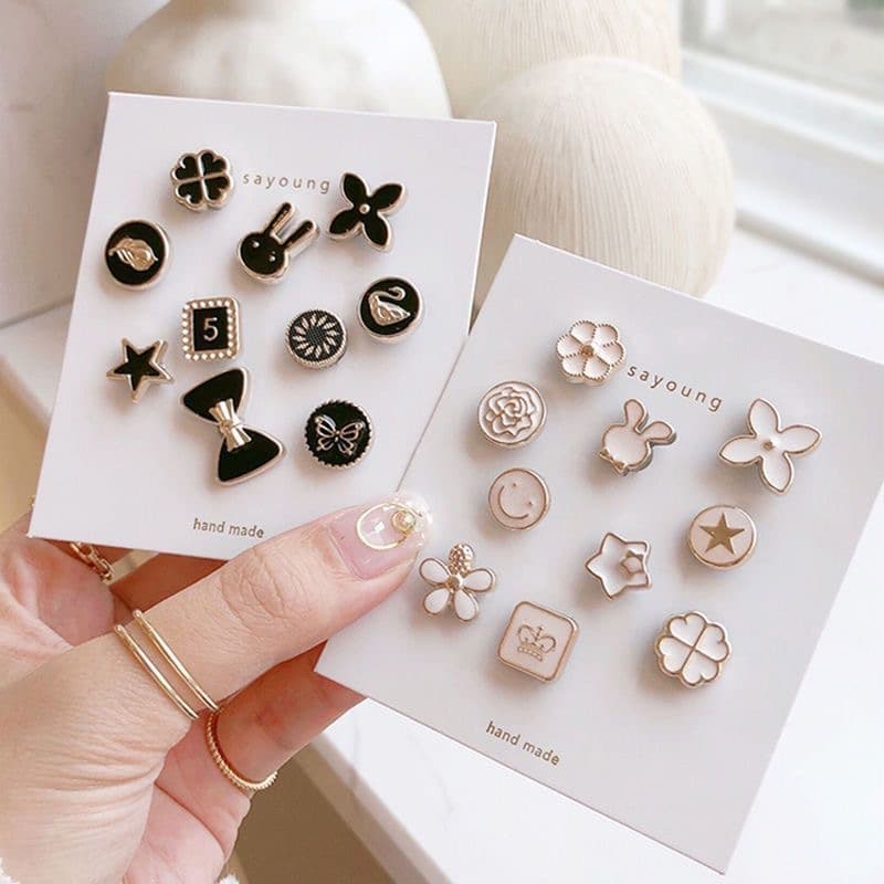 5 / 10 PCS Bros Pin Wanita Model Invisible Tanpa Kancing Dapat Dilepas Untuk Pakaian Sweater Mini Pin Hijab Jilbab
