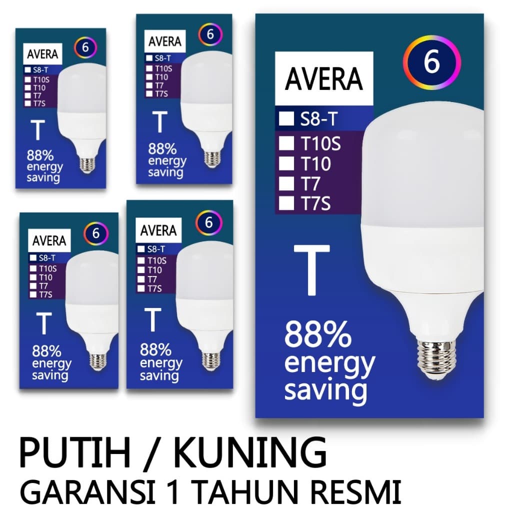 Bohlam Lampu LED KAPSUL 40 Watt 30 20 10 5 Watt PUTIH KUNING