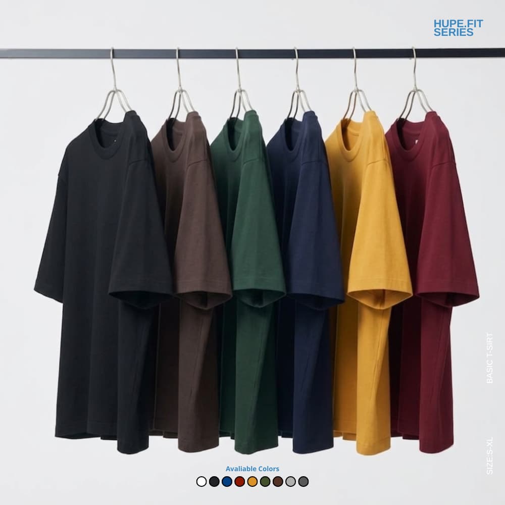 Kaos Polos 30s Premium Lengan Pendek Reguler Fit HUPE.FIT