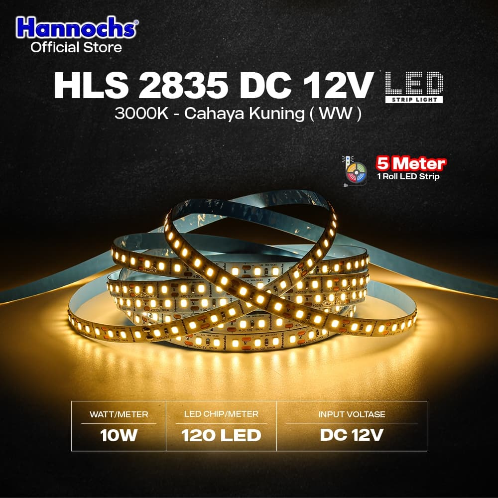 Hannochs Lampu Strip LED HLS 2835 10W 5 Meter IP20
