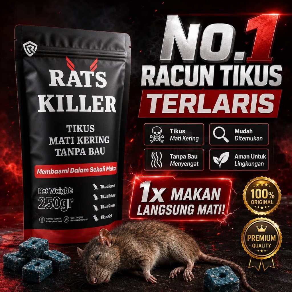 Ratskiller Racun Tikus Mati Kering Tanpa Bau