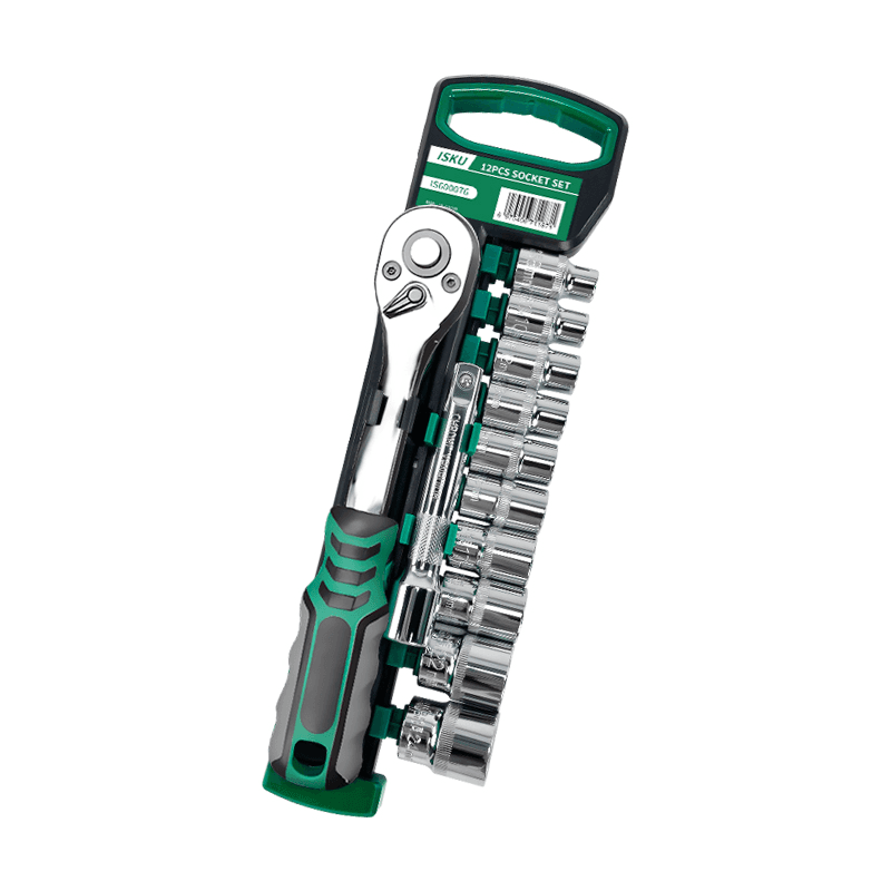 ISKU Kunci Shock 12Pcs Ratchet 1/2 Inch 8-24mm CR-V