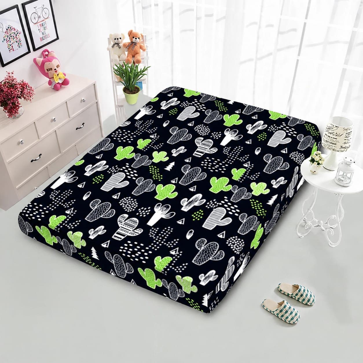 Sarung Kasur Busa Resleting Aesthetic Motif Square Gold Ukuran 90x200 dan 120x200 Bahan Polycina