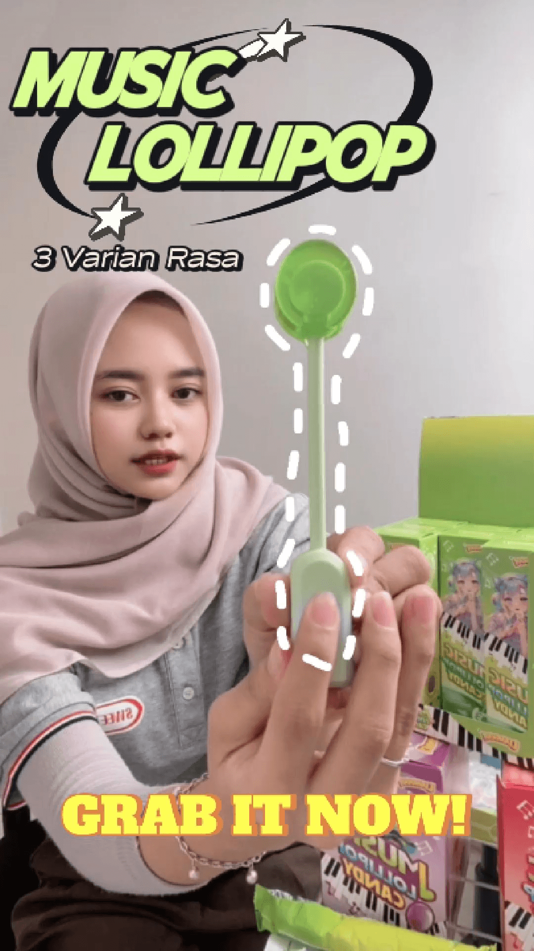 LIANGGUI Permen Musik Lolipop Viral Halal