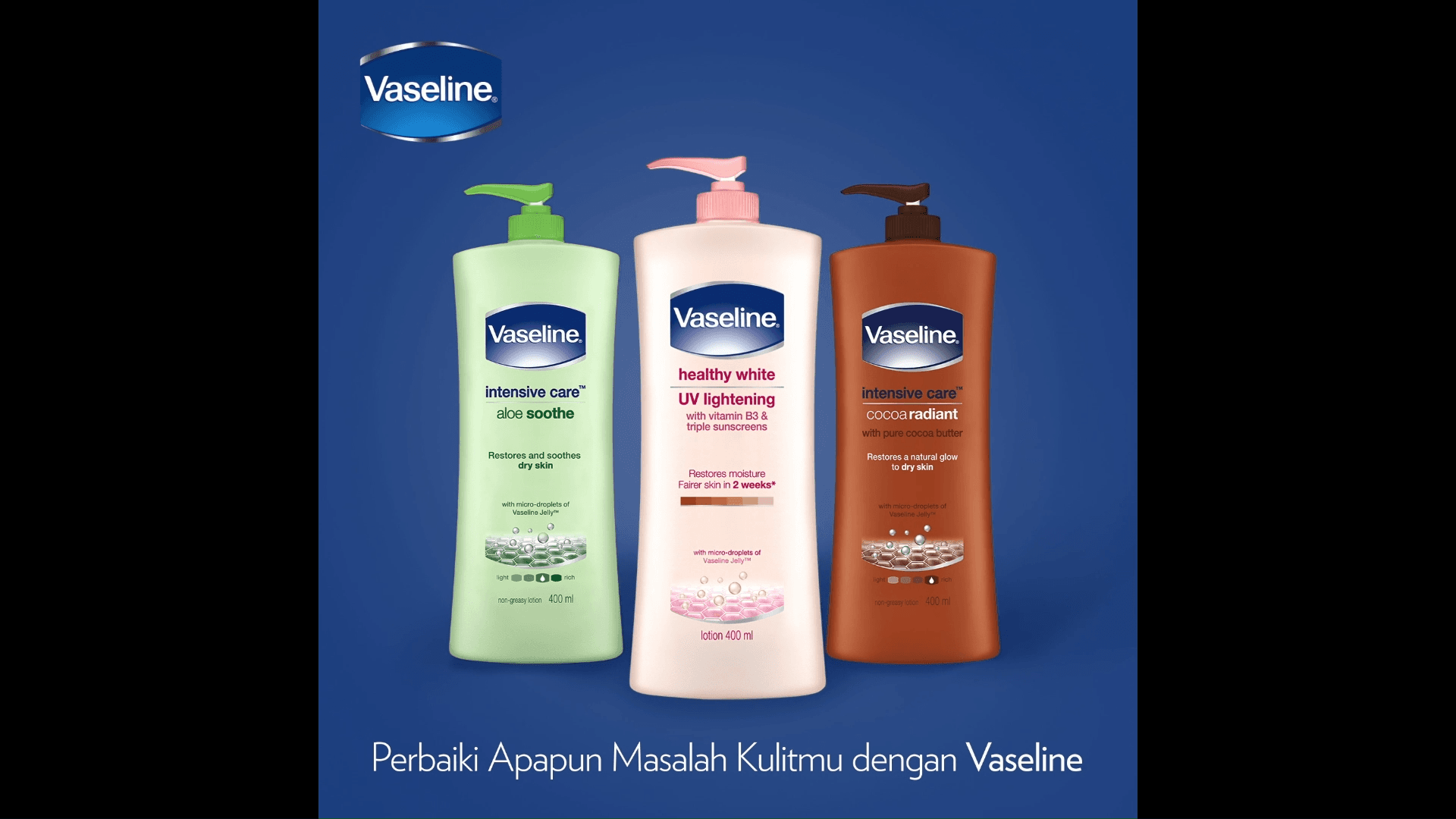 Vaseline Hand Body Lotion Aloe Vera 400ml