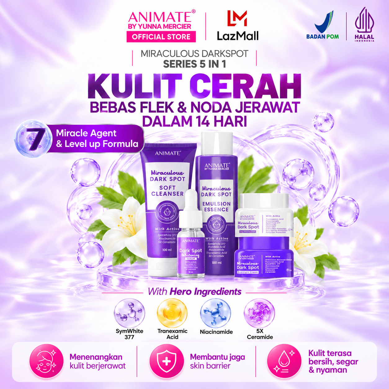 Animate Miraculous Dark Spot Series 5in1 - Kulit Cerah Bebas Flex & Noda Jerawat
