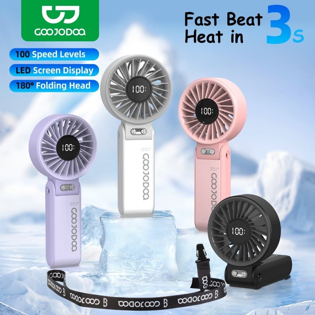 GOOJODOQ Kipas Mini Portable 100 Gear Lipat Turbo