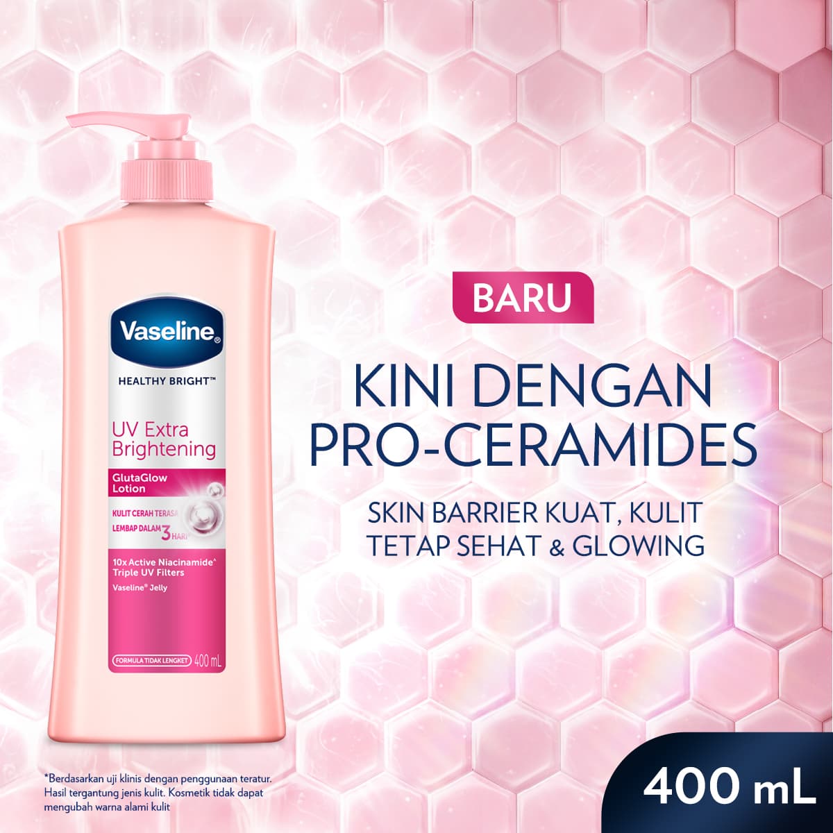 Vaseline Lotion Healthy Bright UV Extra Brightening 400ml